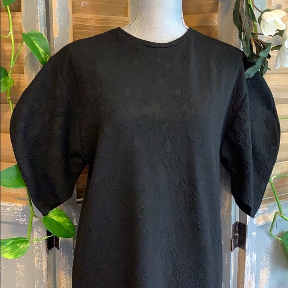 Zara Collection black bubble sleeve midi dress🦜 - Picture 3 of 11